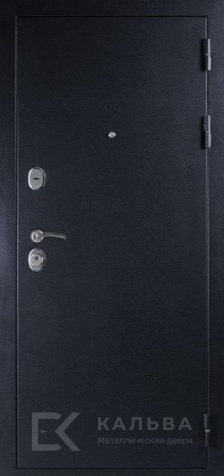 Фото «Железная дверь чёрный антик с МДФ-панелью орех №19»