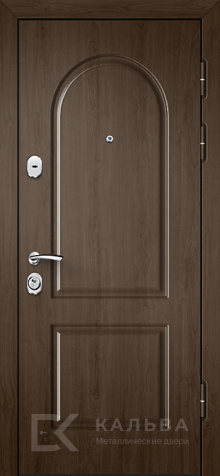 Фото «Стальная дверь орех с внутренней зеркальной панелью графит №62»