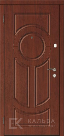 Фото №2 «Стальная дверь серый дуб с хромом внутри классика вишня №157»