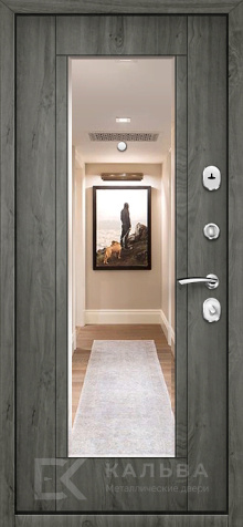 Фото №2 «Стальная дверь порошковая графит с зеркалом и МДФ №68»