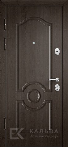 Фото №2 «Стальная дверь венге снаружи узор внутри арочная филёнка №50»