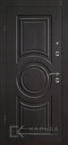 Фото №2 «Входная стальная дверь графит с кругами внутри под дуб №55»